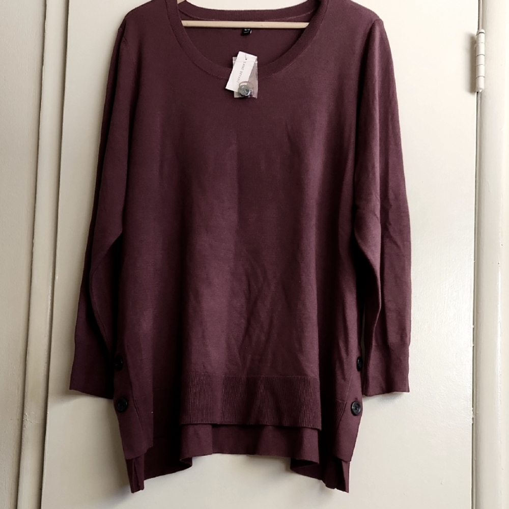 NWT 18/20 Lane Bryant Sweater Plum